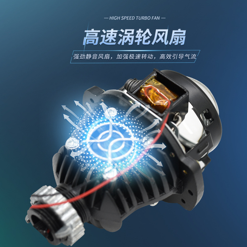 Faros LED para automóviles, motocicletas modificadas con lentes bifocales de 1,8 pulgadas, vehículos eléctricos, universales superbrillantes, lejanos y cercanos h4h7