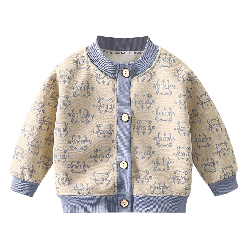 Новый детский осенне-зимний Кардиган на флисовой подкладке, пальто для мальчиков и девочек, Корейская Повседневная бейсбольная форма с высоким воротом, детский вязаный Топ