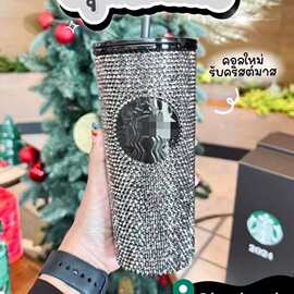 韩版kp ink同款li sa钻石杯保温杯东南亚轻奢保温不锈钢高颜值