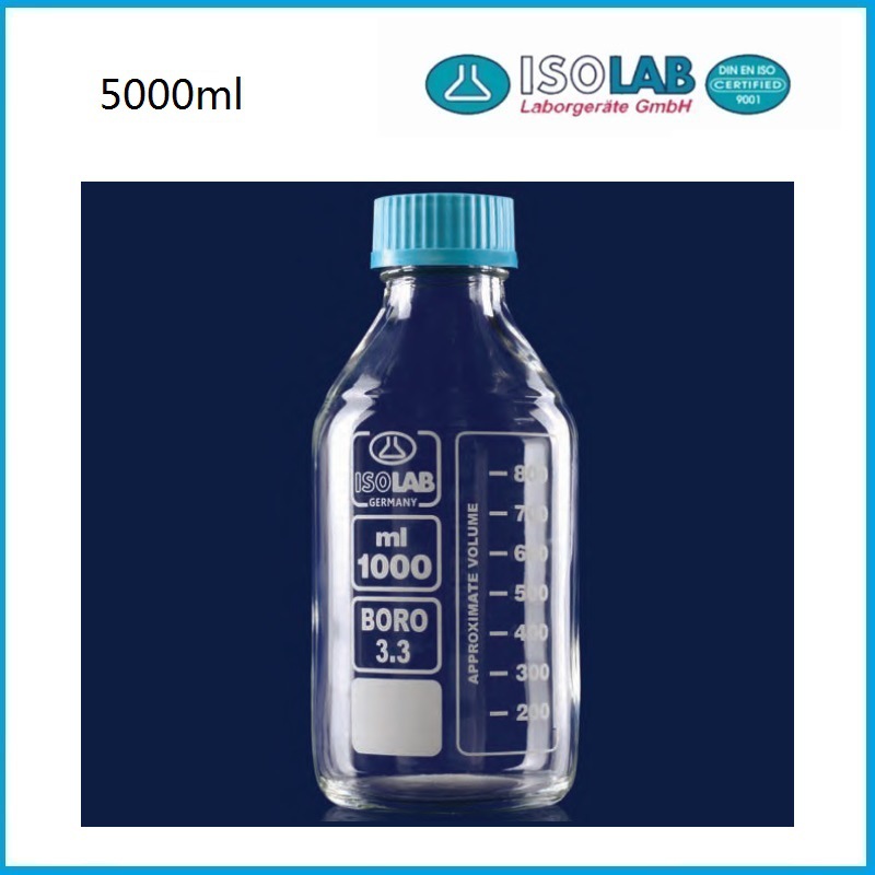5000ml透明玻璃蓝盖瓶 061.01.905 ISOLAB品牌