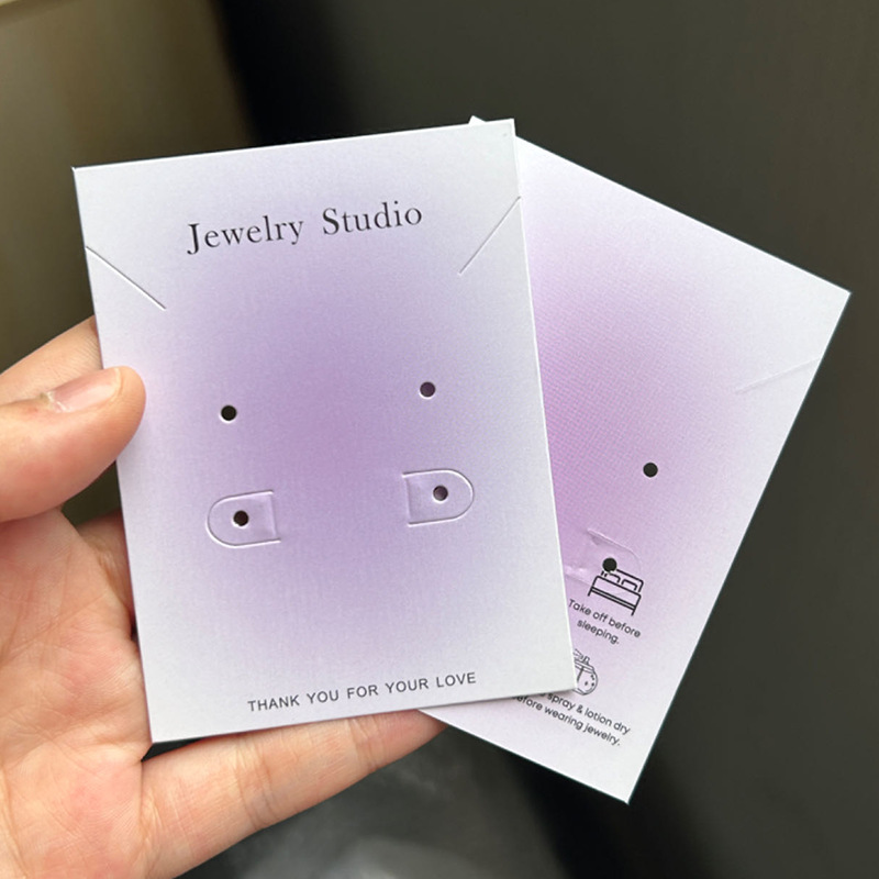 Lugar de fábrica Joyería general Cartón personalizado al por mayor Pendientes para niñas Collar Accesorios para el cabello Impresión de tarjetas Logotipo image 21