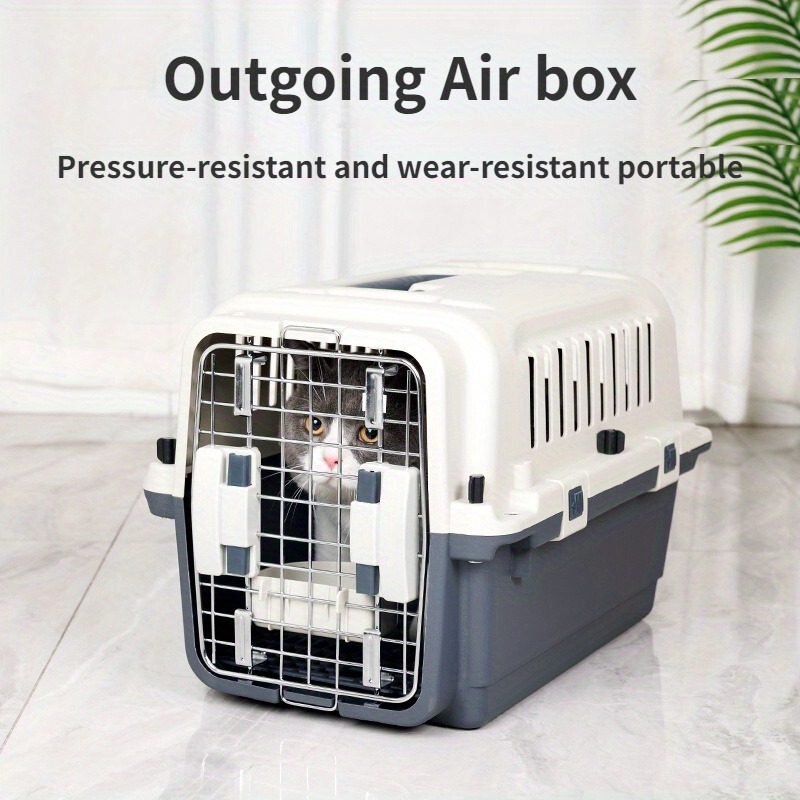 Pet Air Transport Cat Cage Outdoor Carrying Breathable Travel Case Portable Durable Kitchen Toy Cat Cage