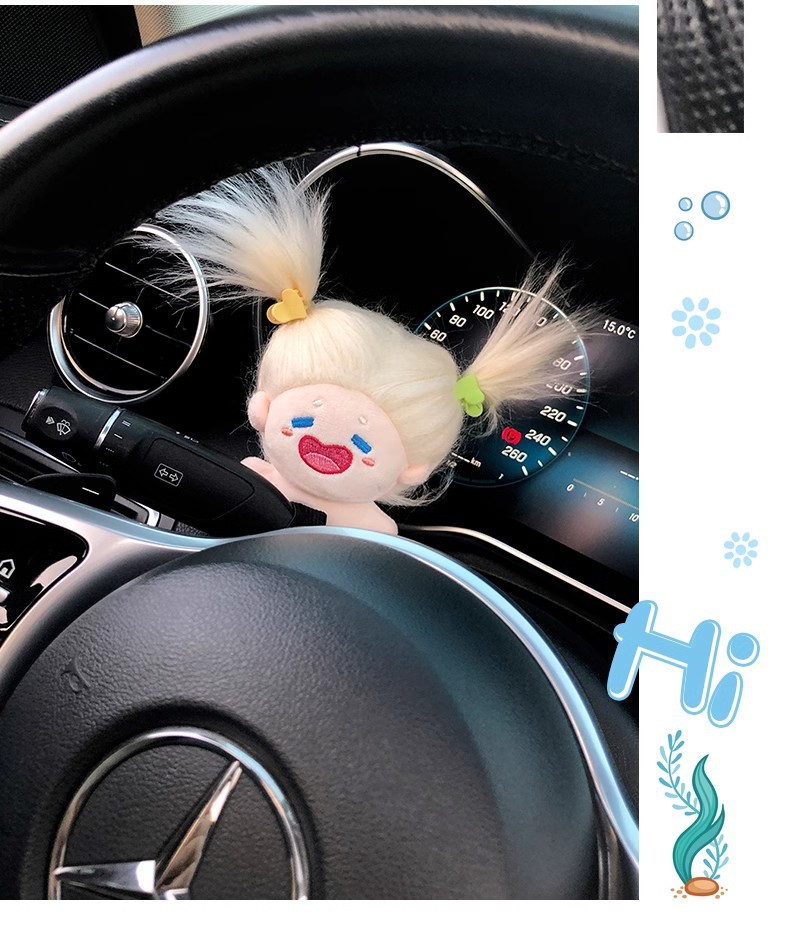 The United States blew up the mermaid princess car block decoration car turn signal wiper doll car accessories ornaments women