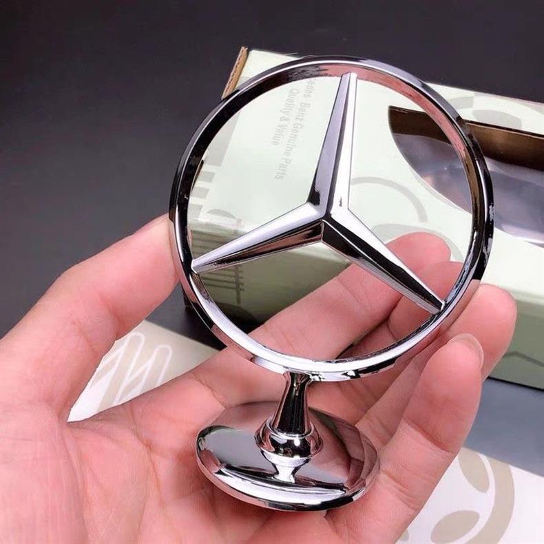 Mercedes-Benz car emblem, GLK, GLS, GLC, CLA, GLE series, Vito, front grille, hood, engine cover emblem