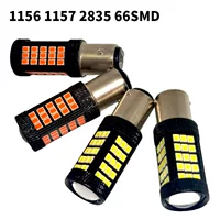 Автомобильная светодиодная подсветка декодирования 66SMD вспышка стоп-сигнал заднего хода 1156 1157 2835 сигнал поворота