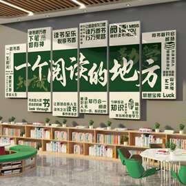 阅读区布置装饰图书角教室班级文化墙贴纸阅览绘本馆环创教育机构