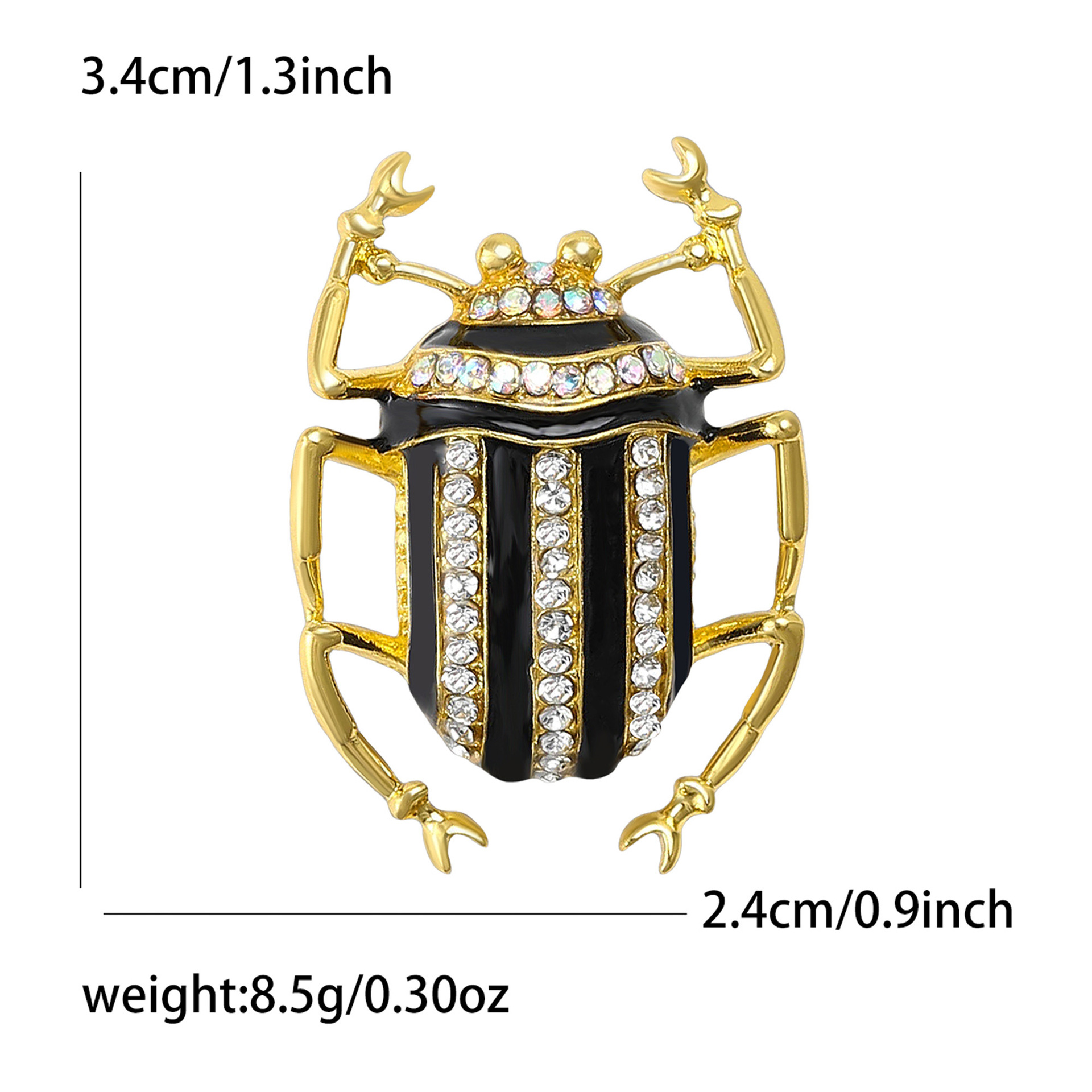 Europe and the United States hot-selling alloy enamel rhinestone beetle brooch exquisite creative men's and women's clothing corsage jewelry pins