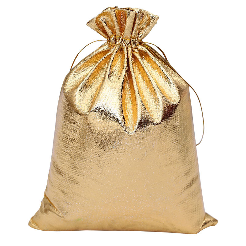 现货批发金银布袋戒指珠宝首饰袋防尘收纳饰品袋礼品袋抽绳布袋