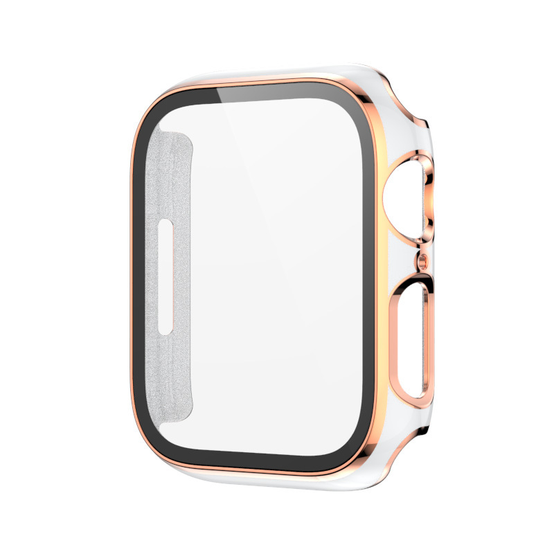 Versatile Full-Cover Case Suitable for Apple Watch Iwatch119876 Generation 10Se Protective Film Case Integrated Electroplated Two-Color Versatile Full-Cover Case Suitable for Apple Watch Iwatch119876 Generation 10Se Protective Film Case Integrated Electroplated Two-Color