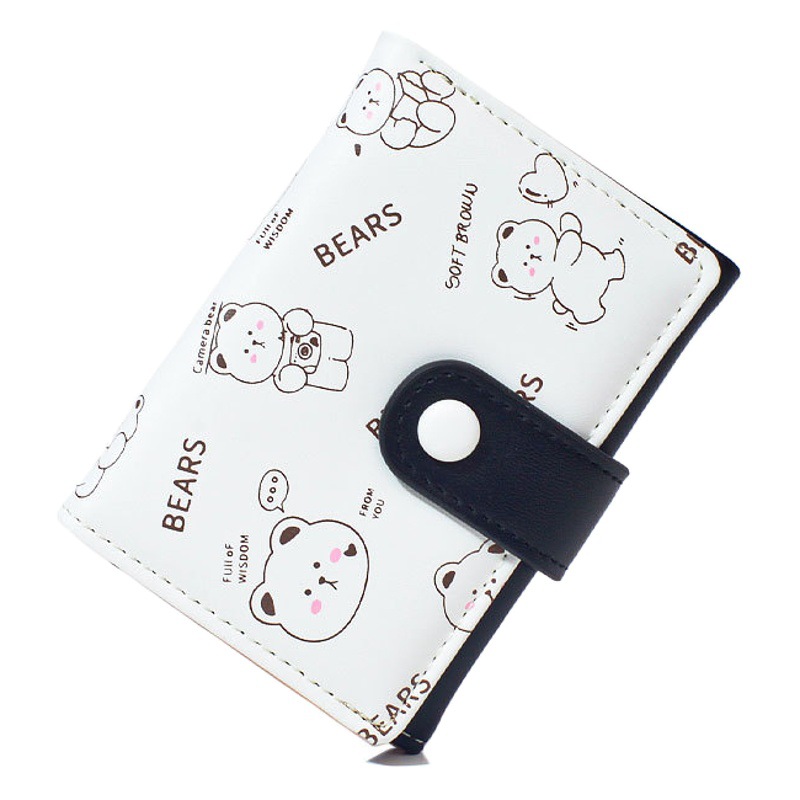 Estilo coreano billetera de las mujeres caricatura corta de las niñas lindo multi-tarjeta monedero billetera al por mayor