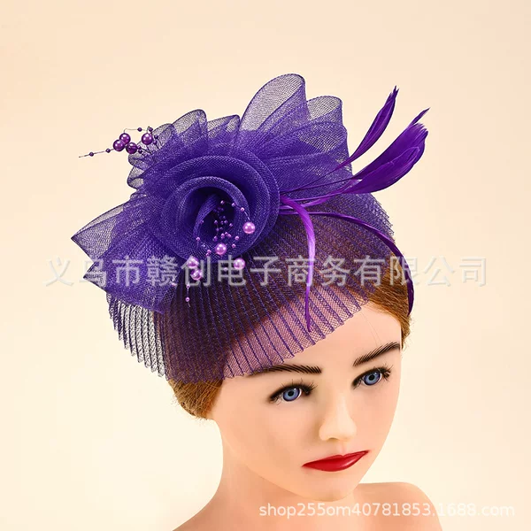 Amazon Cross-Border Specializes in Supplying Vintage Small Hats, Gorgeous Bridal Headwear, Prom Party Hair Clips, and Hair Accessories Wholesale