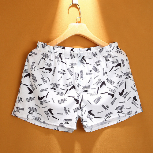 Factory direct sale men's A-line pants pure cotton loose large size straight-leg pants fat man sleep shorts three-quarter pants wholesale