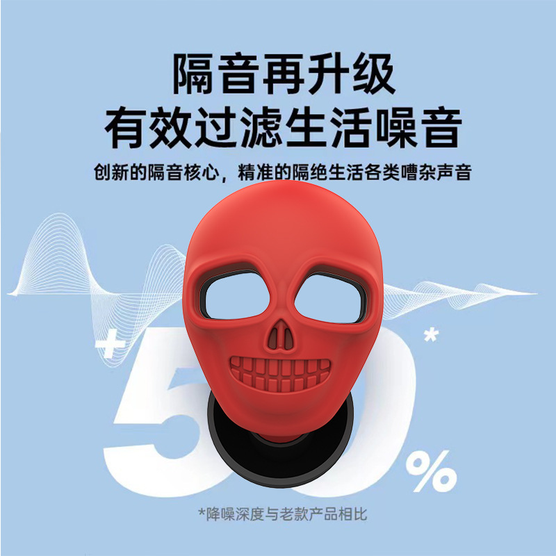 Cross-border new skull sleep mute noise reduction protective earplugs creative enhanced sound insulation anti-noise silicone earplugs Cross-border new skull sleep mute noise reduction protective earplugs creative enhanced sound insulation anti-noise silicone earplugs