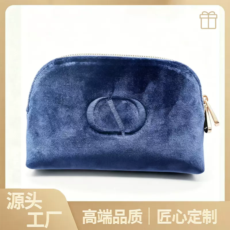 源头工厂高端丝绒化妆包随身多功能收纳包便携手拿软包口红包定制