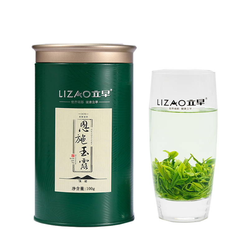 湖北恩施玉露2024春茶明前新茶嫩芽蒸青含硒绿茶100g包装罐装