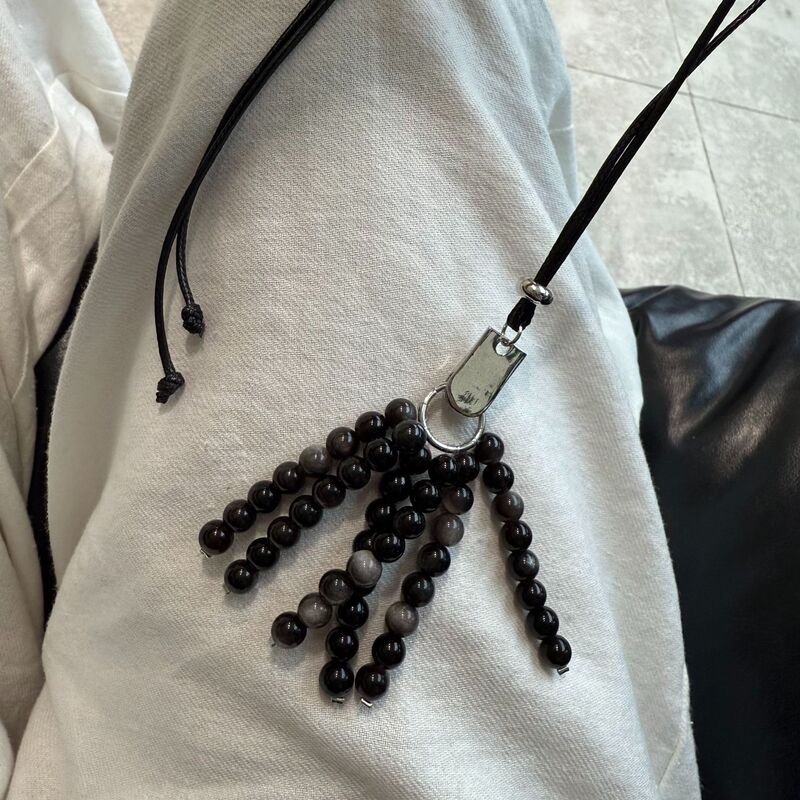 钛钢项链欧美老钱风项链豹纹个性百搭爱心长款项链天然石锁骨链新|undefined