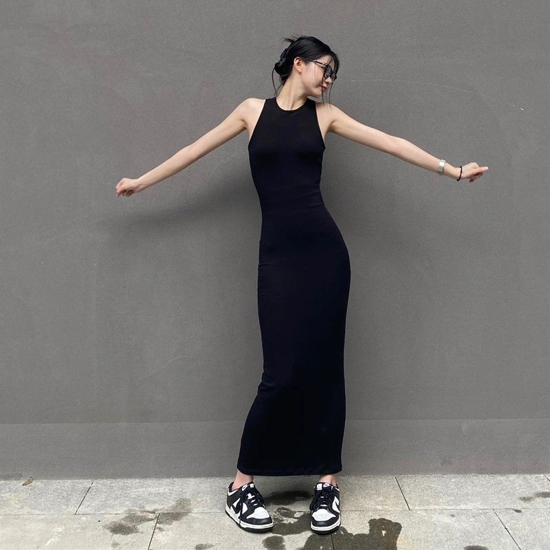 2026 New Summer Style Slim-Fit Tank Dress for Tall Women, Slimming and Elongating Tank Dress That Reaches the Ankle