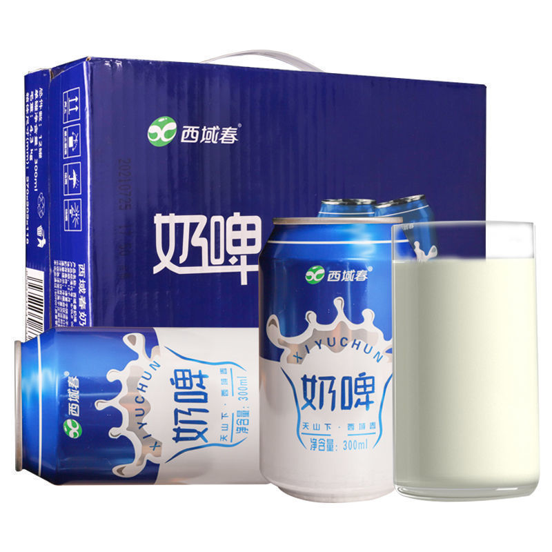 西域春奶啤*6/12罐整箱新疆奶啤酒饮料乳酸风味白桃味牛奶 批发|undefined