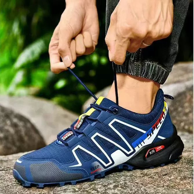 户外登山鞋低帮轻便透气徒步鞋男跨境新款亚马逊男士爬山徒步鞋