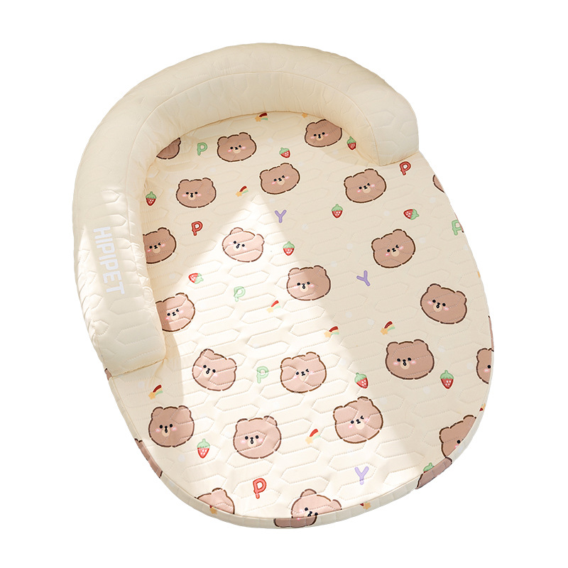 Primavera y verano, gato, fresco y fresco, almohada en forma de U de dibujos animados, cojín de látex, sofá para perros, caseta para gatos, caseta para perros, caseta para mascotas