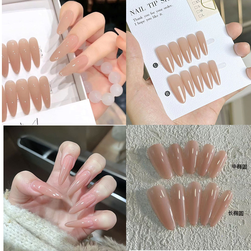 简约手工同款甘露寺甲华妃华妃摸脸穿戴显白裸色白开水冰透美甲10