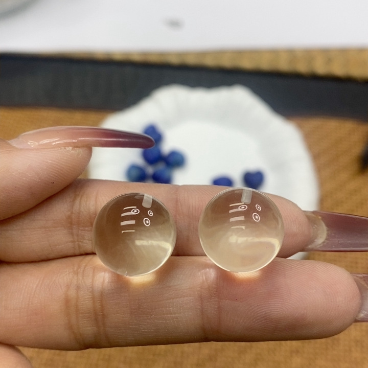 天然白水晶球吊坠双A全净体s925银女挂件转运珠约10mm15mm现货|undefined