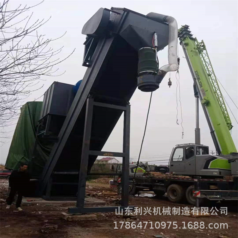 无扬尘集装箱拆箱卸灰机 大料斗粉煤灰中转卸车设备 双出尘卸车机