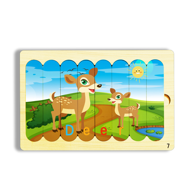 Niños barras de helado de madera puzzle de pensamiento lógico 3 + puzzle infantil de educación temprana divertido puzzle de barra de iluminación