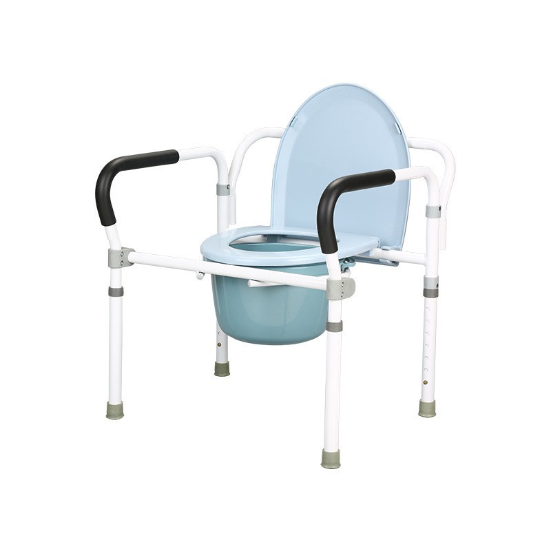 Silla de Inodoro Plegable de Aleación de Aluminio Antideslizante para Personas Mayores y Embarazadas image 7