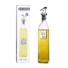 Wholesale kitchen oil bottle glass bottle 500ml soy sauce bottle vinegar bottle Japanese transparent oil bottle seasoning bottle with packaging box