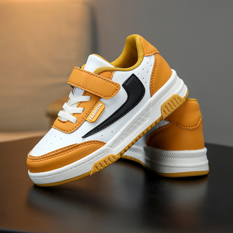 25 años de moda nuevos zapatos de cuero para niños de primavera y otoño para niños estudiantes de moda zapatos deportivos transpirables casuales para hombres y mujeres