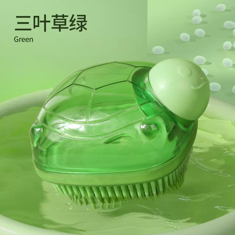 Cepillo de baño de silicona para mascotas perro gato limpieza masaje cepillo multifuncional bebé cepillo de baño