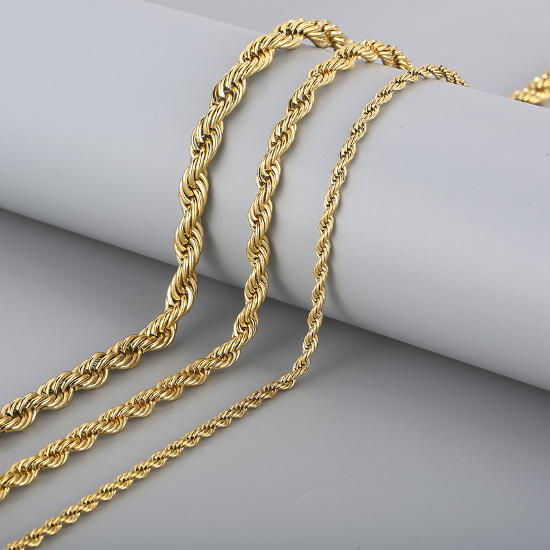 Titan Stahl 18 Karat Vergoldet Einfacher Stil Geometrisch Halskette display picture 6