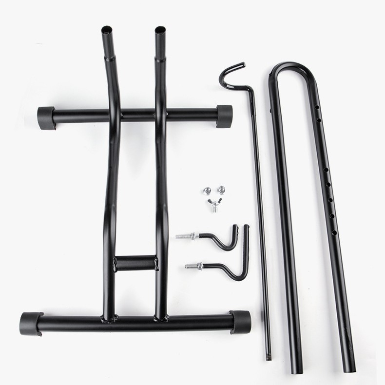 Estante de estacionamiento de bicicletas tipo L enchufable Estante de exhibición de bicicleta Estante de mantenimiento tres en uno