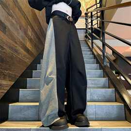 百搭休闲裤男宽松直筒休闲裤2024潮男束脚裤子百搭ins港风潮男裤