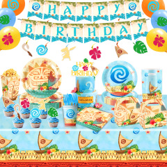 越境海洋の奇妙な縁の子供の誕生日パーティーの装飾品の食器セットのパーティー用品は旗を引いて礼袋に帰ります。