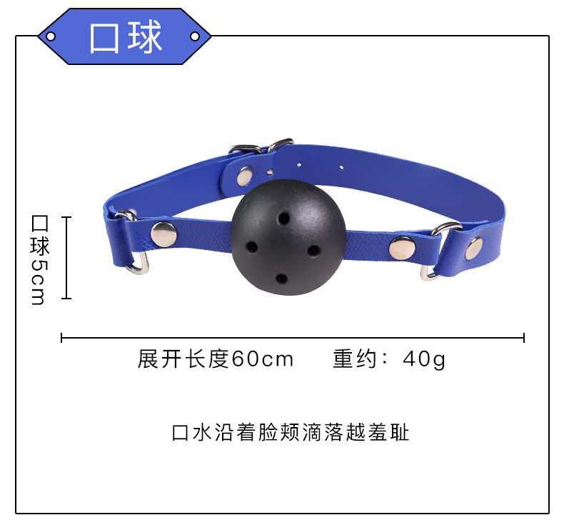 Jiuai SM Couples Bondage Kit 9-Piece Set with Handcuffs, Mouth Gag and Accessories — detail image 5