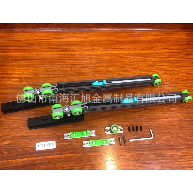 生产批发极窄推拉门地轮 推拉三联动系统吊趟门三联动系统缓冲轮