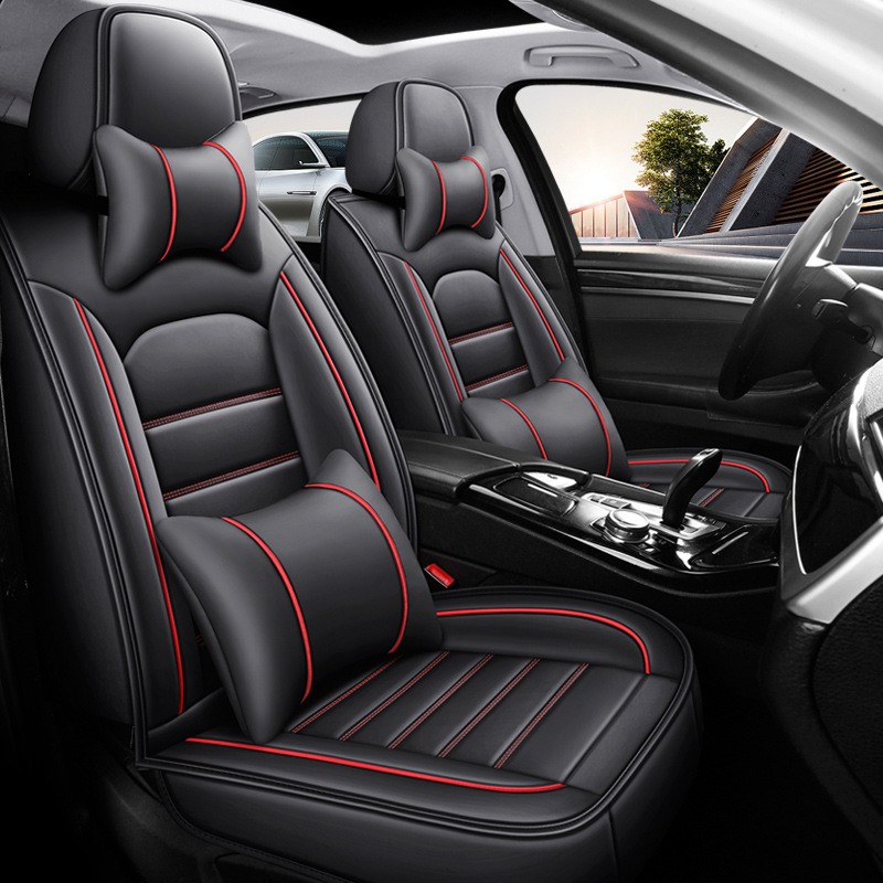 汽车坐垫四季通用车座垫透气坐套全皮透气皮全包座椅套夏季专用
