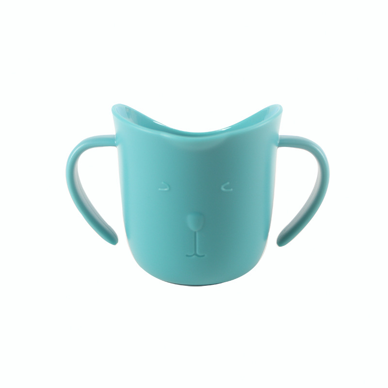 宝宝学饮杯儿童防呛饮水杯子婴幼儿食品级PP喝水双耳敞口直饮杯子