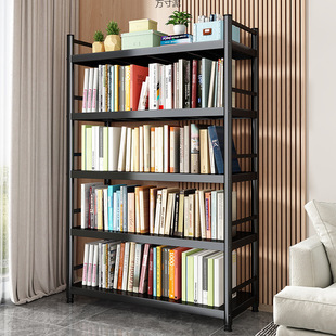 Steel Bookshelf Thickened and Thickened Shelf Storage Living Room Bookcase Kitchen Multi-Layer Multi-Functional Dormitory Bedroom Storage Rack