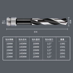 Template drill electric wrench woodworking reamer drill extended twist drill bit wood board hole opener aluminum alloy hole drill bit