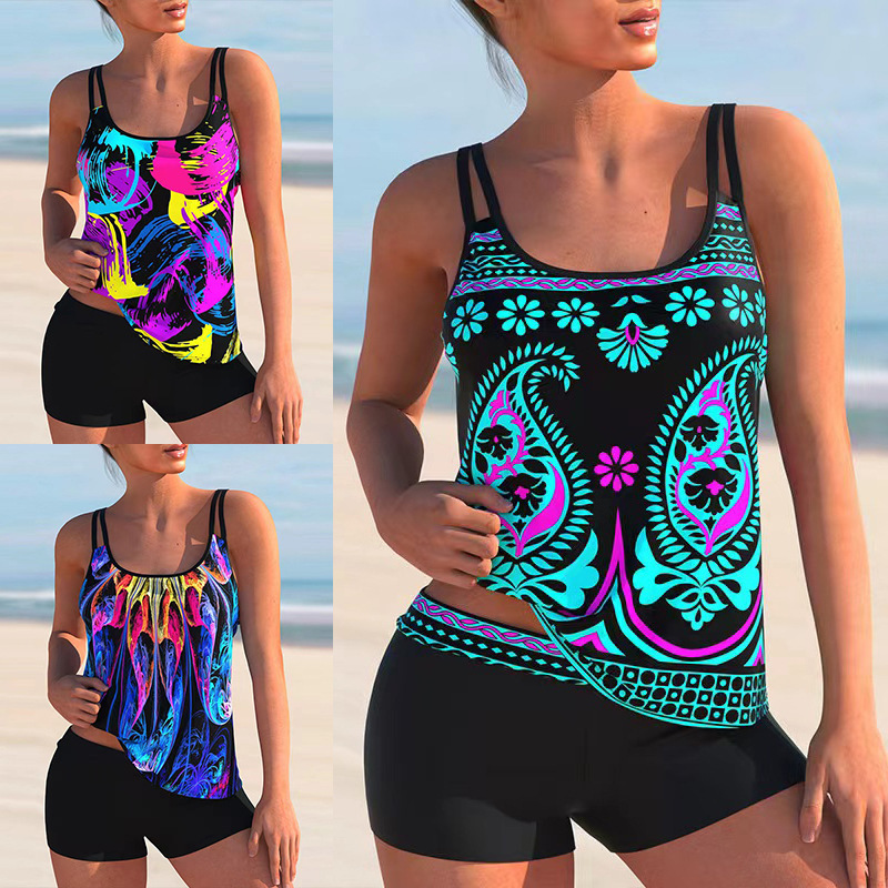 2024 new fashion split swimsuit swimming beach hot spring trend swimsuit wholesale direct supply source manufacturers direct supply
