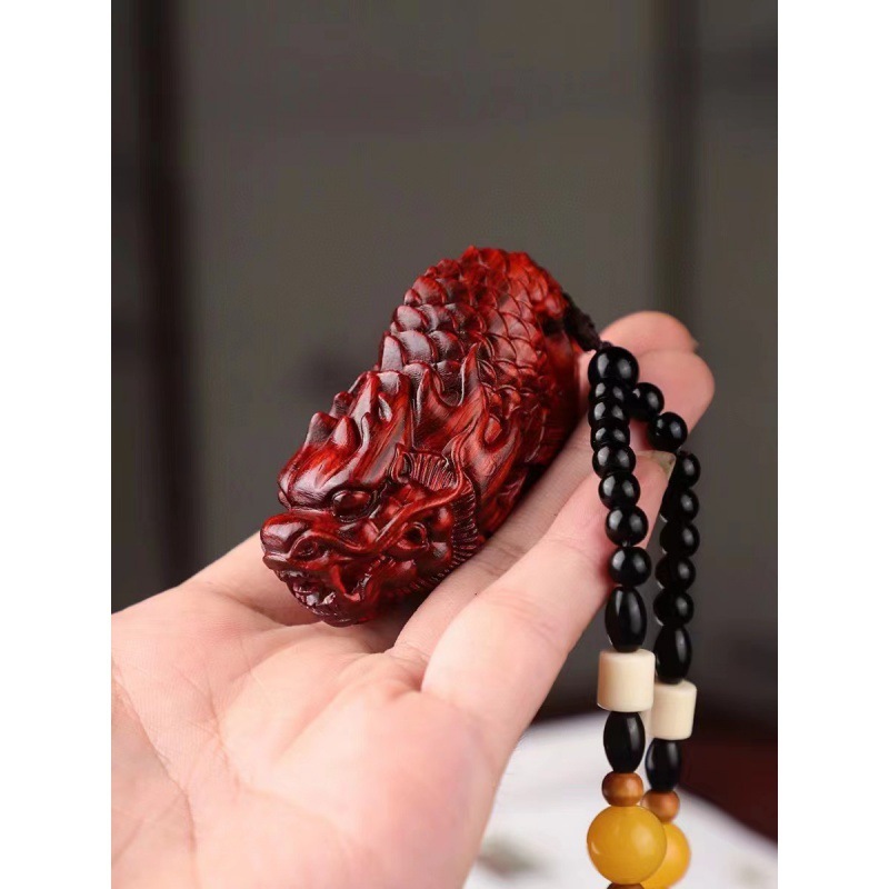小葉の紫檀の木の彫刻の取っ手の件は金を招きます。|undefined