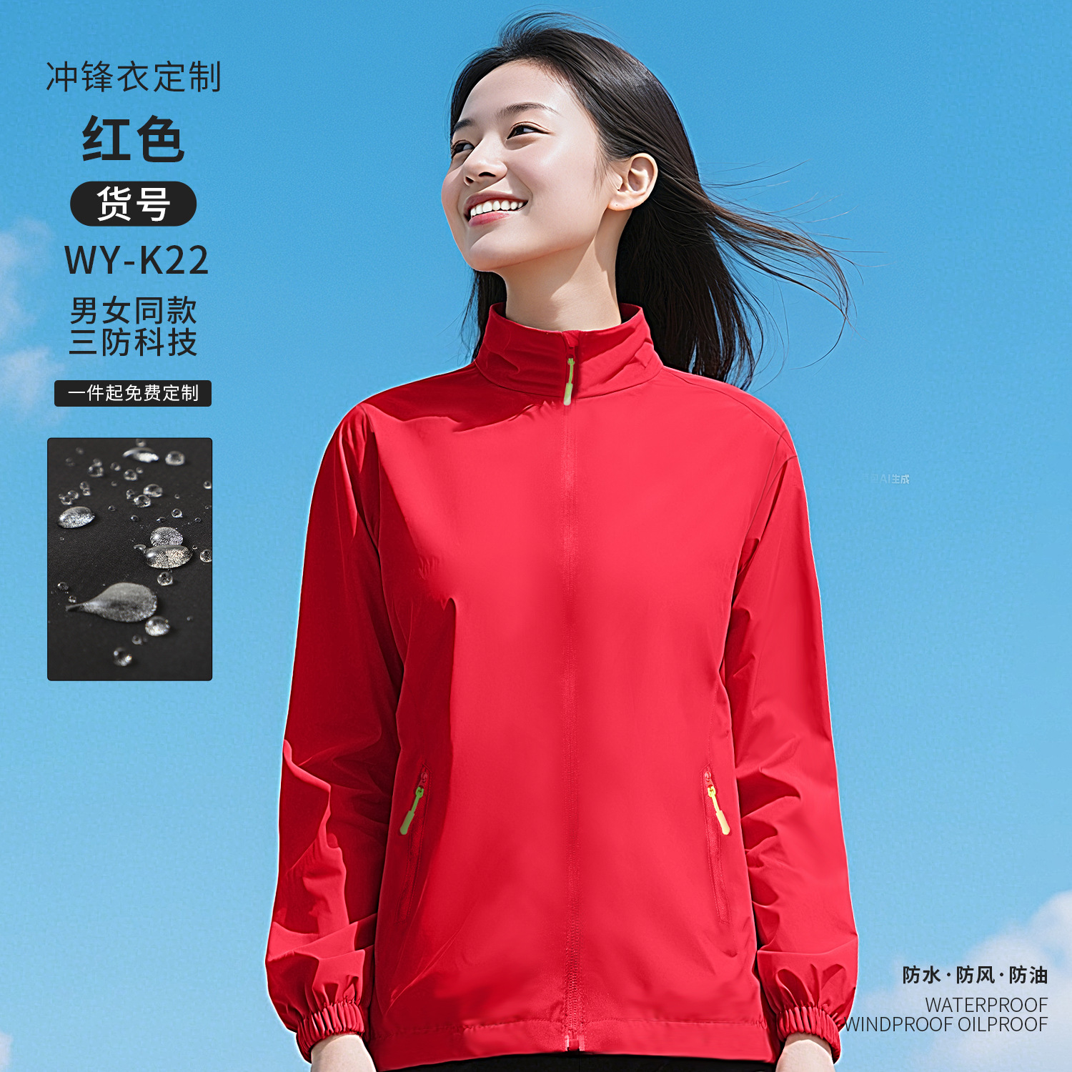 Tres impermeables ropa de asalto ropa de trabajo personalizada chaqueta de fábrica de reparación de automóviles chaqueta de otoño ropa de trabajo