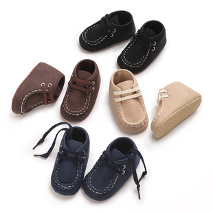 babyshoes Spring and Autumn 0-1 Year Old Male Baby High-top Casual Sports Soft Sole Shoes Non-slip Baby Toddler Shoes