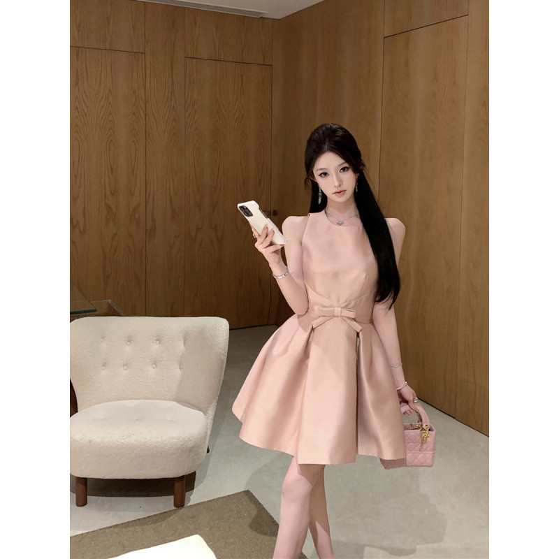 Cross-border Retro Sexy Christmas New Year Bow Tight Waist Slimming Birthday Dress for Women dress Tutu Dress Cross-border Retro Sexy Christmas New Year Bow Tight Waist Slimming Birthday Dress for Women dress Tutu Dress