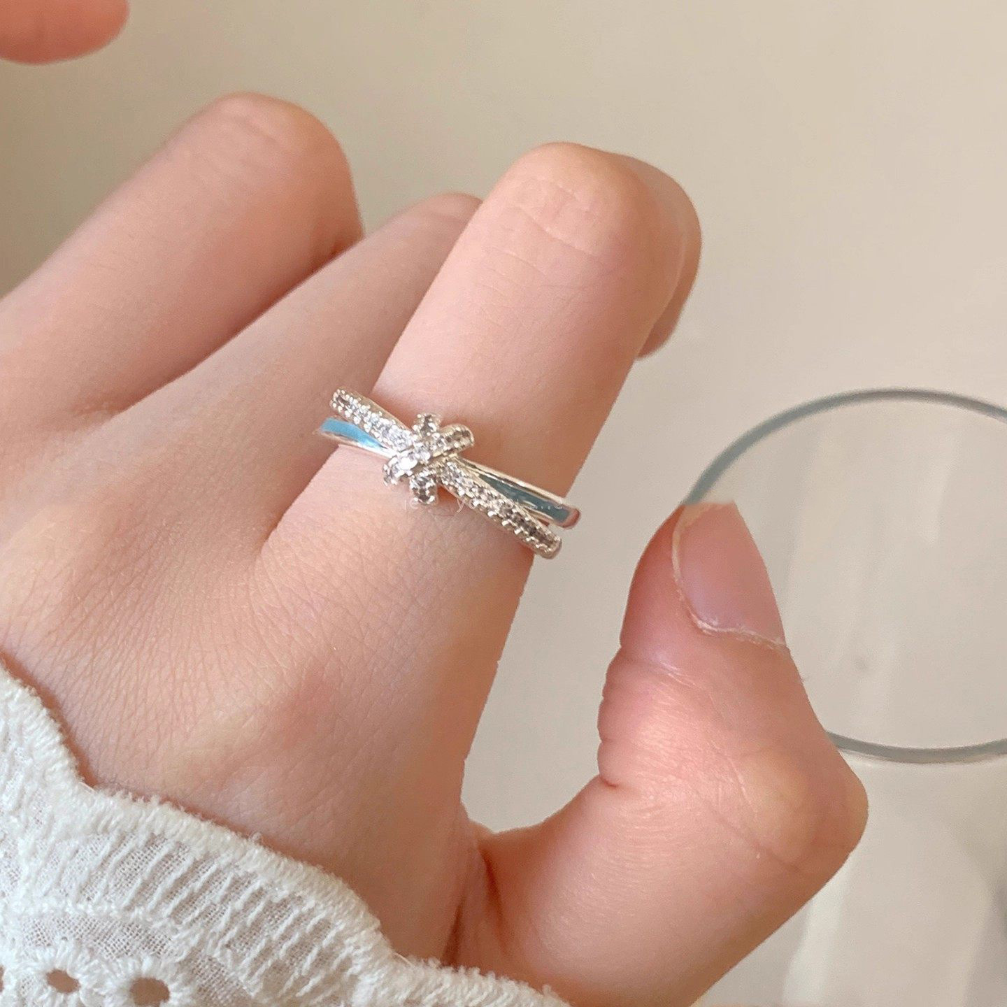 Silver-Tone Open Ring, picture 6 of 9