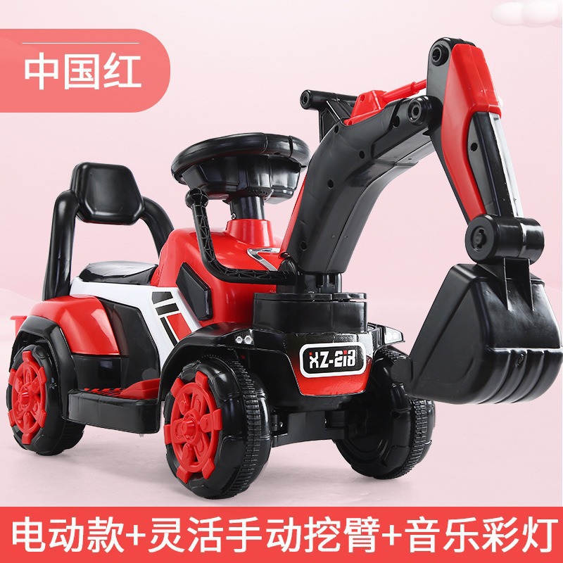 Excavadora eléctrica para niños coche de juguete coche de ingeniería para niños puede ser controlado remotamente excavadora puede sentarse excavadora gancho image 10