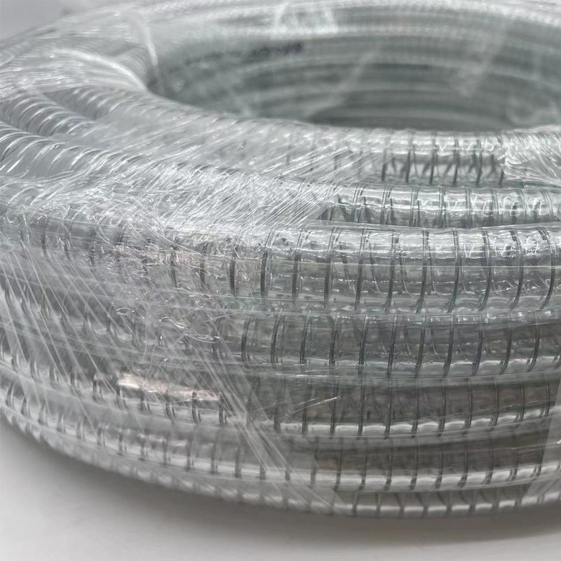 厂家螺旋钢丝管透明PVC耐高温钢丝管抗老化防冻